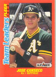 1988 Fleer Team Leaders Baseball Cards 003      Jose Canseco